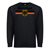 Black DEUTSCHLAND Germany Flag Coat of Arms Eagle Banner Vintage , best gift Premium Sweatshirt - maiPhamDesign
