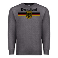 Charcoal Heather DEUTSCHLAND Germany Flag Coat of Arms Eagle Banner Vintage , best gift Premium Sweatshirt - maiPhamDesign