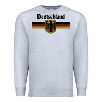 Heather Grey DEUTSCHLAND Germany Flag Coat of Arms Eagle Banner Vintage , best gift Premium Sweatshirt - maiPhamDesign