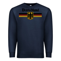 Navy DEUTSCHLAND Germany Flag Coat of Arms Eagle Banner Vintage , best gift Premium Sweatshirt - maiPhamDesign