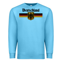 Ocean Blue DEUTSCHLAND Germany Flag Coat of Arms Eagle Banner Vintage , best gift Premium Sweatshirt - maiPhamDesign