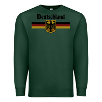 Sports Green DEUTSCHLAND Germany Flag Coat of Arms Eagle Banner Vintage , best gift Premium Sweatshirt - maiPhamDesign