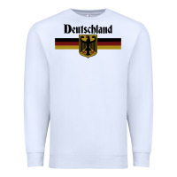 White DEUTSCHLAND Germany Flag Coat of Arms Eagle Banner Vintage , best gift Premium Sweatshirt - maiPhamDesign