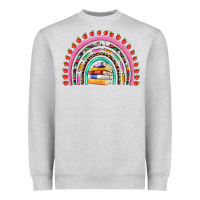 Heather Grey teacher pen apple books rainbow Heavyweight Sweatshirt - Artiststas