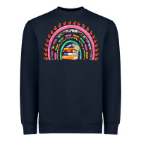 Navy teacher pen apple books rainbow Heavyweight Sweatshirt - Artiststas