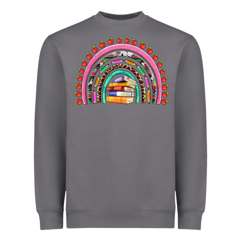 Teacher Pen Apple Books Rainbow Heavyweight Sweatshirt by Artiststas | Teevron