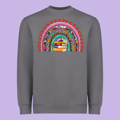 Teacher Pen Apple Books Rainbow Heavyweight Sweatshirt Designed By Artiststas