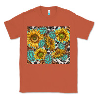 Copper turquoise sunflowers with gemstones Classic Tee - TumblerDesignByShophia