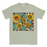 Matcha turquoise sunflowers with gemstones Classic Tee - TumblerDesignByShophia