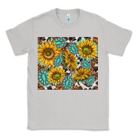 Moon Dust turquoise sunflowers with gemstones Classic Tee - TumblerDesignByShophia