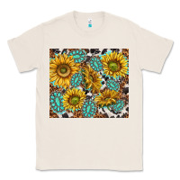 Natural turquoise sunflowers with gemstones Classic Tee - TumblerDesignByShophia