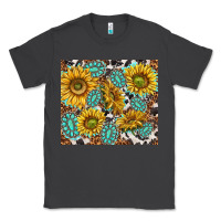 Smoke turquoise sunflowers with gemstones Classic Tee - TumblerDesignByShophia