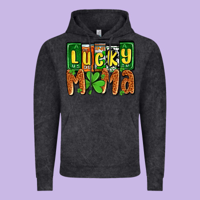 St. Patrick's Lucky Mama Vintage Hoodie Designed By Oliviacreatesart
