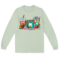 Matcha Dentist Coffee Cups Long Sleeve Tee - FaDigitalArtStudio