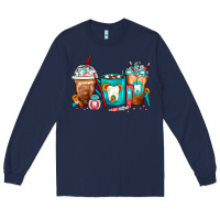 Navy Dentist Coffee Cups Long Sleeve Tee - FaDigitalArtStudio