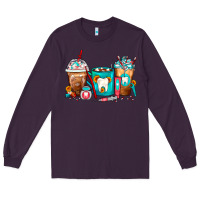 Plum Dentist Coffee Cups Long Sleeve Tee - FaDigitalArtStudio