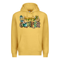 Antique Gold happy camper Premium Hoodie - CowhideDigitalArt