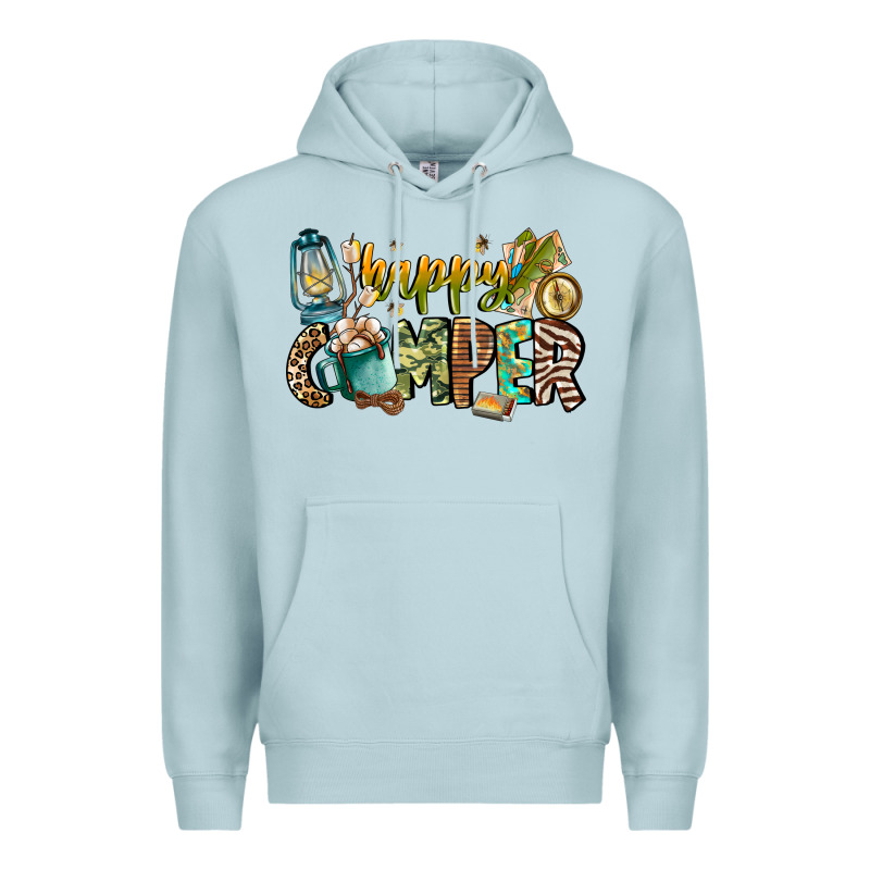 Happy Camper Premium Hoodie by CowhideDigitalArt | Teevron