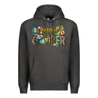 Charcoal Heather happy camper Premium Hoodie - CowhideDigitalArt