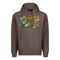 Coffee happy camper Premium Hoodie - CowhideDigitalArt