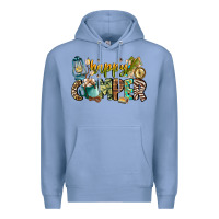 Colony Blue happy camper Premium Hoodie - CowhideDigitalArt