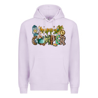 Lilac happy camper Premium Hoodie - CowhideDigitalArt