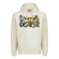 Oatmeal Heather happy camper Premium Hoodie - CowhideDigitalArt