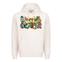 Pale Pink happy camper Premium Hoodie - CowhideDigitalArt