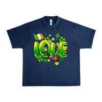 Navy Love St. Patrick's Day Urban Heavy Tee - HowdyJamesFarm