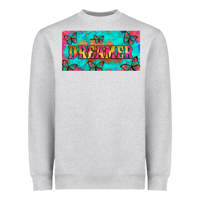 Dreamer With Butterfly And Tie Dye  Licance  Plate Heavyweight Sweatshirt by Artiststas | Teevron