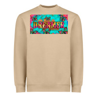 Mushroom dreamer with butterfly and tie dye  licance  plate Heavyweight Sweatshirt - Artiststas