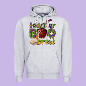 Teacher Boo Crew Zipper Hoodie Designed By Barkaloodesign