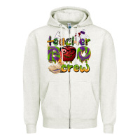 Oatmeal Heather teacher boo crew Zipper Hoodie - BarkalooDesign