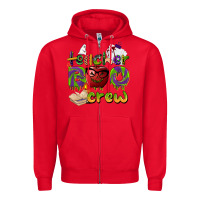 Red teacher boo crew Zipper Hoodie - BarkalooDesign