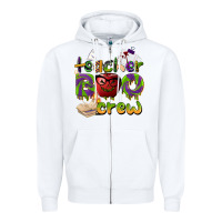 White teacher boo crew Zipper Hoodie - BarkalooDesign