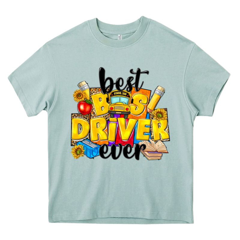 Best Bus Driver Ever Heavy Core Tee by NancyCooperArtShop | Teevron