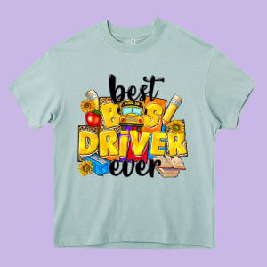 Best Bus Driver Ever Heavy Core Tee Designed By Nancycooperartshop