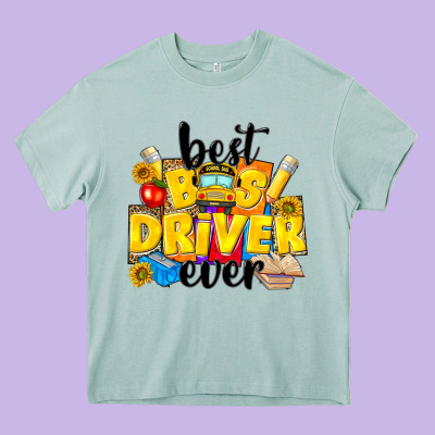 Best Bus Driver Ever Heavy Core Tee Designed By Nancycooperartshop