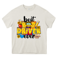 Cream best bus driver ever Heavy Core Tee - NancyCooperArtShop