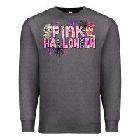 Charcoal Heather pink halloween Premium Sweatshirt - AdoDesignShop