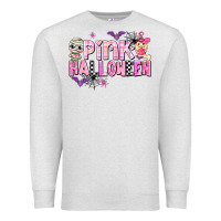 Oatmeal Heather pink halloween Premium Sweatshirt - AdoDesignShop