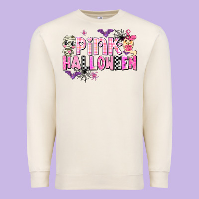 Pink Halloween Premium Sweatshirt Designed By Adodesignshop