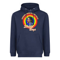 Navy Things There's Something Stranger Heavyweight Hoodie - maiPhamDesign