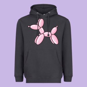 Balloon Dog Pink Heavyweight Hoodie Designed By Maiphamdesign