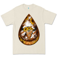 Bone sunflower tooled leather bullskull teardrop earrings Premium Tee - Jasminsmagicworld