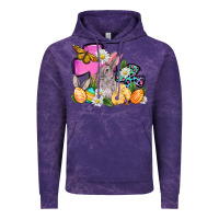 Cloud Purple Easter rabbits and cross Vintage Hoodie - OliviaCreatesArt
