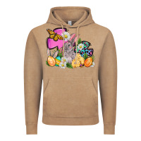 Vintage Coffee Easter rabbits and cross Vintage Hoodie - OliviaCreatesArt