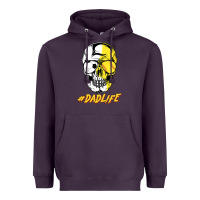 Plum Dad life Sugar Skull for Soccer Softball Halloween Costume Heavyweight Hoodie - maiPhamDesign