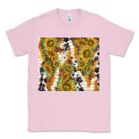 Bubblegum Pink sunflowers with patterns Classic Tee - TumblerDesignByShophia
