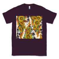Plum sunflowers with patterns Classic Tee - TumblerDesignByShophia